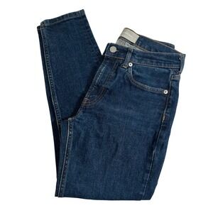 Everlane High Rise Ankle Slim Denim Jeans Dark Wash Blue Size 27 B1